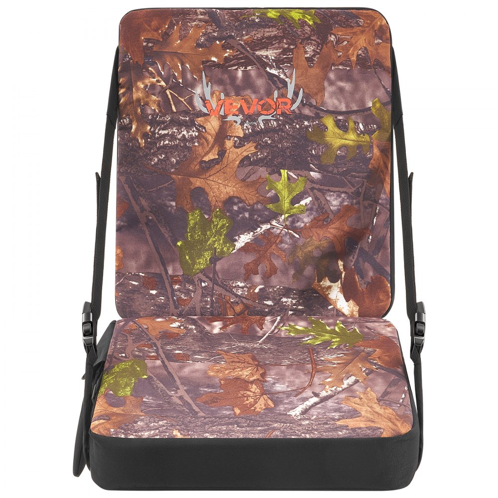 VEVOR Heated Hunting Seat Cushion, 3 Heat Levels, USB Powered, Backrest, for Tree Stands & Hunting Blinds, Self-Supporting Seat, 10-Hour Runtime Portable Pad for Camping & Fishing