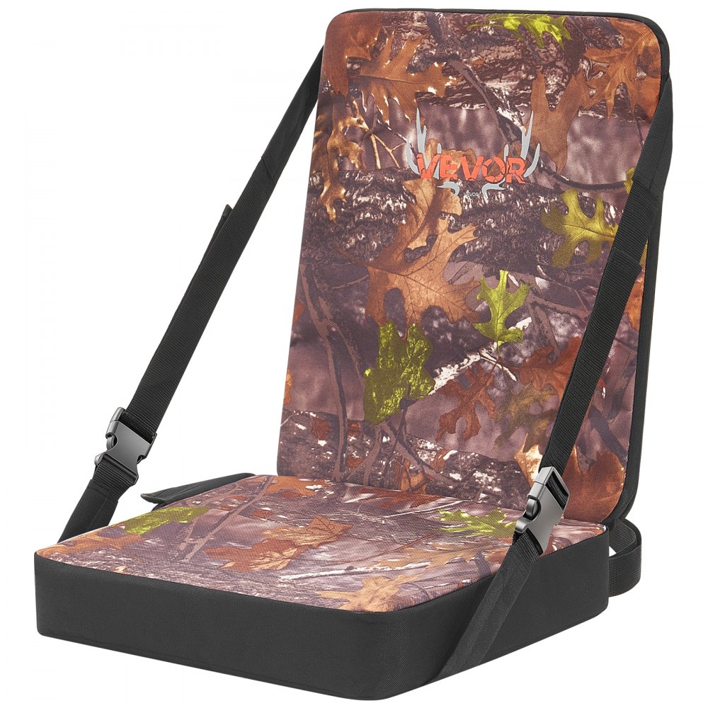 VEVOR Heated Hunting Seat Cushion, 3 Heat Levels, USB Powered, Backrest, for Tree Stands & Hunting Blinds, Self-Supporting Seat, 10-Hour Runtime Portable Pad for Camping & Fishing