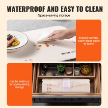 VEVOR Electric Warming Tray Rollable Food Warming Mat w/ Temp Control for Buffet