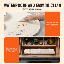 VEVOR Electric Warming Tray Rollable Food Warming Mat w/ Temp Control for Buffet