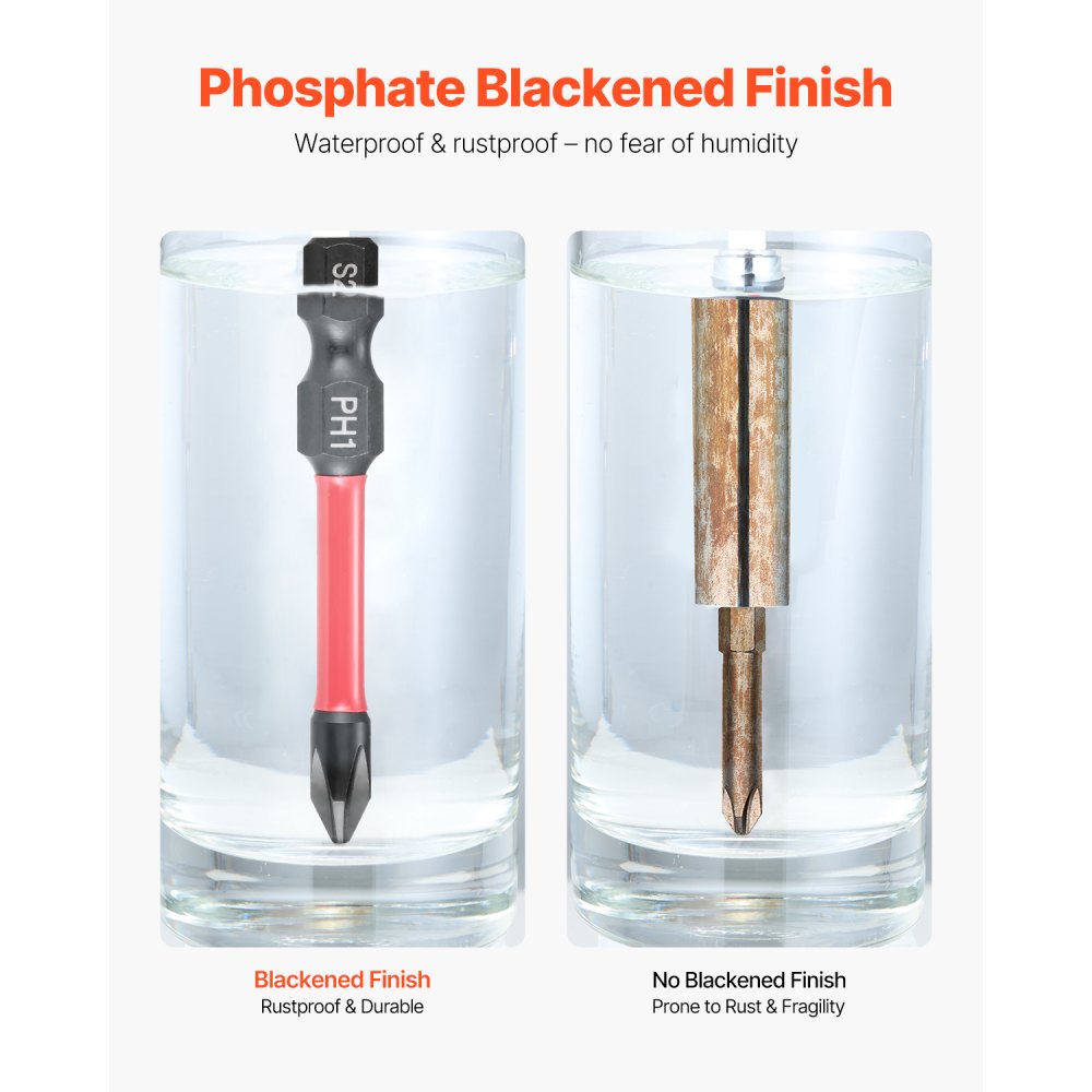 VEVOR Screwdriver Bit Set, 101-Piece, Magnetic Phillips, Pozidriv, Slotted, Square, Torx, Hex Bits, Hex Nut Sockets, Extension Rod with Storage Case, High-Strength S2 Alloy Steel, Blackened Finish