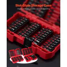 Screwdriver Bit Set 101-Piece Magnetic Bits Blackened Finish with Storage Case