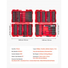 Screwdriver Bit Set 101-Piece Magnetic Bits Blackened Finish with Storage Case