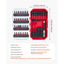 Screwdriver Bit Set 45-Piece Magnetic Bits Blackened Finish with Storage Case
