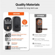 VEVOR Keyless Entry Door Lock with Handle Electronic Door Lock Password and Key