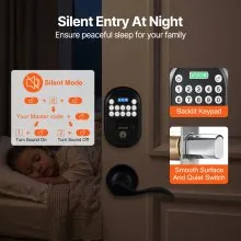 VEVOR Keyless Entry Door Lock with Handle Electronic Door Lock Password and Key