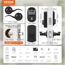 VEVOR Keyless Entry Door Lock with Handle Electronic Door Lock Password and Key