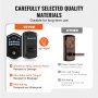 VEVOR Keyless Entry Door Lock with Handle, Electronic Keypad Entry Lever, Password and Key Unlock Combination Door Lock, Auto-Locking Keypad Door Lock with Deadbolt for Front Door, Matte Black