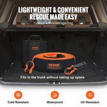 VEVOR Nylon Heavy Duty Tow Strap Recovery Kit 3" x 30 ft (MBS-36,000 lbs) Winch Strap, Triple Reinforced Loop, Snatch Strap + 2" Shackle Hitch Receiver + 3/4" D-Ring Shackles (2PCS) + Storage Bag