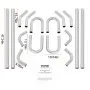 VEVOR Exhaust Kit, 16pcs, DIY Universal Galvanized Steel Exhaust Kit with Slip-Fit Joint & Large Exhaust Tube, Rust-Proof Exhaust Pipe for Exhaust System, Fit for Garage/Auto Repair Store/4S Store