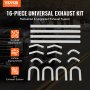 VEVOR DIY Universal Exhaust Kit 16 Pieces Exhaust Pipe Kit with Slip-Fit Joint