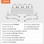 VEVOR Exhaust Kit, 16pcs, DIY Universal Galvanized Steel Exhaust Kit with Slip-Fit Joint & Large Exhaust Tube, Rust-Proof Exhaust Pipe for Exhaust System, Fit for Garage/Auto Repair Store/4S Store