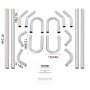 VEVOR Exhaust Kit, 16pcs, DIY Universal Galvanized Steel Exhaust Kit with Slip-Fit Joint & Large Exhaust Tube, Rust-Proof Exhaust Pipe for Exhaust System, Fit for Garage/Auto Repair Store/4S Store