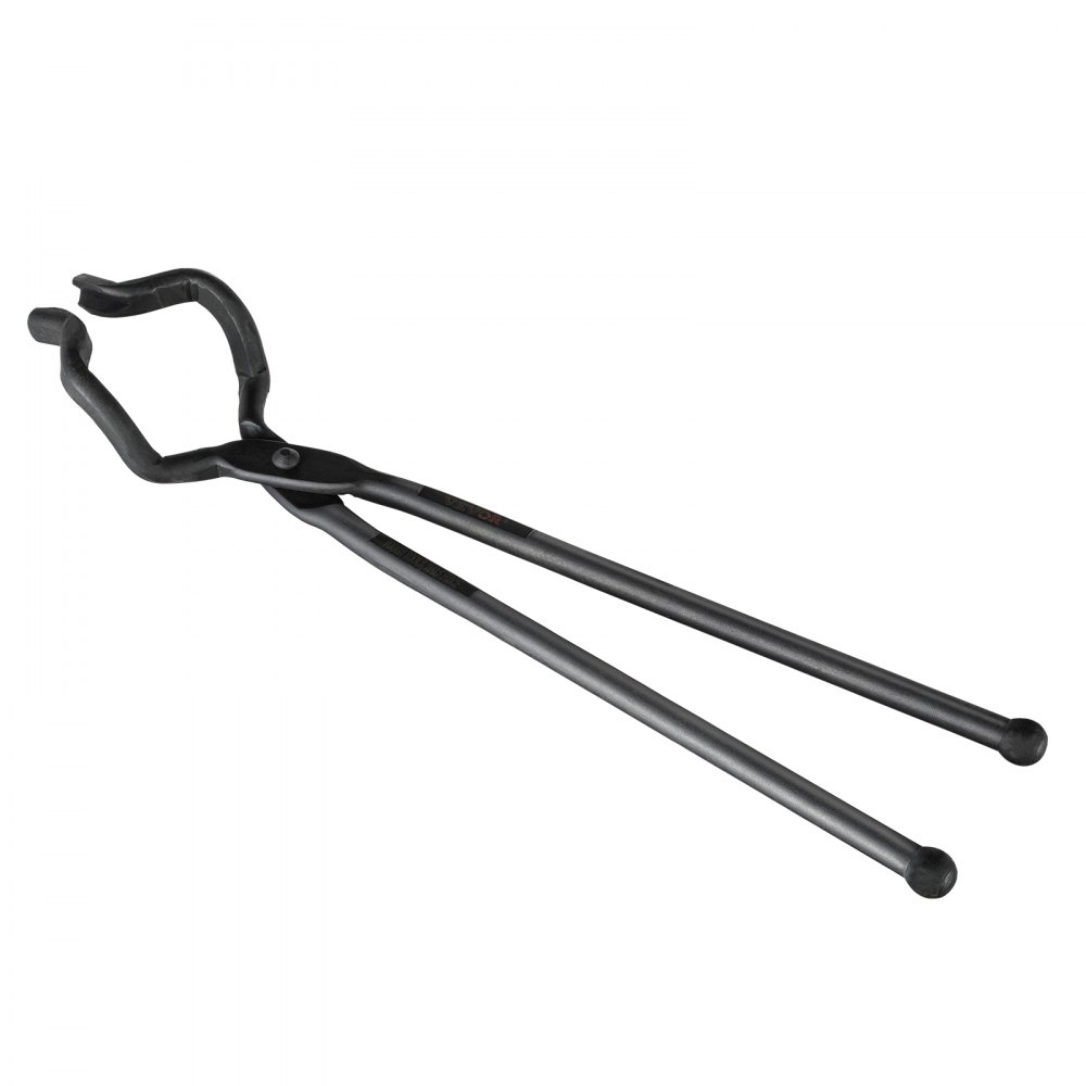 VEVOR blacksmith tongs with long handles and curved grips for forging and metalwork