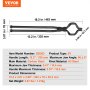VEVOR Blacksmith Tongs, 18” Z V-Bit Tongs, Carbon Steel Forge Tongs with A3 Steel Rivets, for Knife Blades, Long Pieces, Circular Forgings, for Beginner and Seasoned Blacksmiths and Bladesmiths