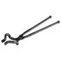 VEVOR blacksmith tongs with long handles and curved gripping ends, designed for metalworking tasks.