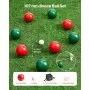 VEVOR Bocce Ball Set, 107 mm, with 8 Resin Balls, Pallino, Carrying Bag and Measuring Rope, Red and Green 2 Colors, for 2 to 8 Players, Bocce Ball Game Set for Beach, Lawn, Family Backyard, Outdoor