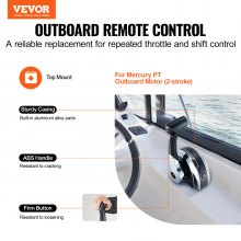 VEVOR Boat Throttle Control, 8M0059686 Top-Mounted Outboard Remote Control Box for Mercury PT 2-Stroke, Marine Throttle Control Gear Box with Power Trim Switch