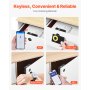 VEVOR Electronic Cabinet Lock, 4-in-1, Smart Cabinet Lock with 3*AAA Accumulator, Easy-to-install Hidden Cabinet Lock with APP Smart Management, Fits for Various Wooden Cabinets