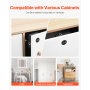 VEVOR Electronic Cabinet Lock, 4-in-1, Smart Cabinet Lock with 3*AAA Accumulator, Easy-to-install Hidden Cabinet Lock with APP Smart Management, Fits for Various Wooden Cabinets