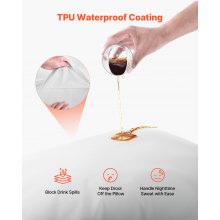 Pillow Protectors with Hidden Zipper Standard 4 Pack Dust & Stain Proof