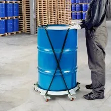 VEVOR 55 Gallon Heavy Duty Drum Dolly, 1250lbs Load Capacity, Barrel Dolly Cart Drum Caddy, Non Tipping Hand Truck Capacity Dollies with Steel Frame 5 Swivel Casters Wheel, for Warehouse Drum Handling