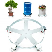 VEVOR 250 L Heavy Duty Drum Dolly, 567 kg Load Capacity, Barrel Dolly Cart Drum Caddy, Non Tipping Hand Truck Capacity Dollies with Steel Frame 5 Swivel Casters Wheel, for Warehouse Drum Handling
