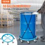 VEVOR 55 Gallon Heavy Duty Drum Dolly, 2000lbs Load Capacity, Barrel Dolly Cart Drum Caddy, Non Tipping Hand Truck Capacity Dollies with Steel Frame 8 Swivel Casters Wheel, for Warehouse Drum Handling