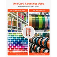Wire Spool Rack 11 Rods Cable Caddy Wire Spool Cart for Industrial Electrical