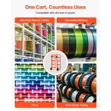 Wire Spool Rack 11 Rods Cable Caddy Wire Spool Cart for Industrial Electrical