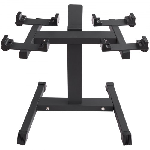 VEVOR Adjustable Dumbbell Stand Fitness Rack for Home Gym with Media Rack