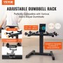 VEVOR dumbbell stand, adjustable, suitable for 50 lbs and 80 lbs quick-adjust dumbbells.