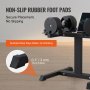 VEVOR dumbbell stand with non-slip rubber foot pads ensures stability and prevents wobbling.