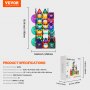 VEVOR Magnetic Tiles Marble Run, 111 Piece, Magnetic STEM Construction Race Track Tile Game Kit, Children Brain Development Learning Educational Toys, for Toddlers Kids Boys Girls Ages 3+ Years Old