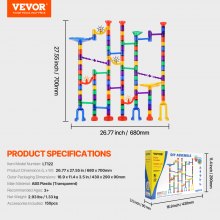 VEVOR Marble Run Set 150 STK Building STEM Leketøy Educational Blocks Gave til barn