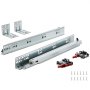 VEVOR 6 Pairs of 381mm Drawer Bottom Side Mount Rails, Heavy Duty Full Ball Bearing Extension Steel Track, Soft-Close Noiseless Guide Glides Cabinet Kitchen Runners with Locking Mechanism, 100 Lbs
