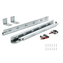 VEVOR 6 Pairs of 533.4mm Drawer Bottom Side Mount Rails, Heavy Duty Full Ball Bearing Extension Steel Track, Soft-Close Noiseless Guide Glides Cabinet Kitchen Runners with Locking Mechanism, 100 Lbs