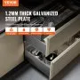 VEVOR 6 Pairs of 457.2mm Drawer Bottom Side Mount Rails, Heavy Duty Full Ball Bearing Extension Steel Track, Soft-Close Noiseless Guide Glides Cabinet Kitchen Runners with Locking Mechanism, 100 Lbs