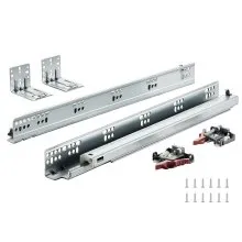 VEVOR 6 Pairs of 457.2mm Drawer Bottom Side Mount Rails, Heavy Duty Full Ball Bearing Extension Steel Track, Soft-Close Noiseless Guide Glides Cabinet Kitchen Runners with Locking Mechanism, 100 Lbs