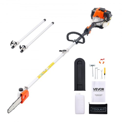 Gas Pole Saw 33CC 2-Stroke Extendable Cordless Tree Trimmer 8 in Cutting Bar