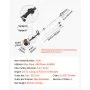 VEVOR Gas Pole Saw, 33CC 2 Stroke Gas Powered Pole Saws with 8 in Cutting Bar, Cordless Tree Trimmer with 30 fl.oz Fuel Tank, 6.7 to 11.6 ft Extendable, Powerful Chainsaw for Tree Trimming Pruning