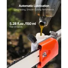 Gas Pole Saw 52CC 2-Stroke Extendable Cordless Tree Trimmer 14in Cutting Bar