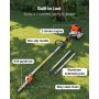VEVOR Gas Pole Saw, 43CC 2 Stroke Gas Powered Pole Saws with 10 in Cutting Bar, Cordless Tree Trimmer with 30 fl.oz Fuel Tank, 6.8 to 11.7 ft Extendable, Powerful Chainsaw for Tree Trimming Pruning