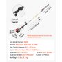 VEVOR Gas Pole Saw, 25CC 2 Stroke Gas Powered Pole Saws with 12 in Cutting Bar, Cordless Tree Trimmer with 23 fl.oz Fuel Tank, 7 to 12 ft Extendable, Powerful Chainsaw for Tree Trimming Pruning