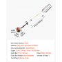 VEVOR Gas Pole Saw, 52CC 2 Stroke Gas Powered Pole Saws with 35.6 cm Cutting Bar, Cordless Tree Trimmer with 850ml Fuel Tank, 2.2 to 2.94 m  Extendable, Powerful Chainsaw for Tree Trimming Pruning