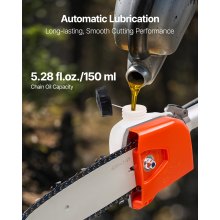VEVOR Gas Powered Pole Saw 25CC 2-Stroke Cordless Tree Trimmer 8in Cutting Bar