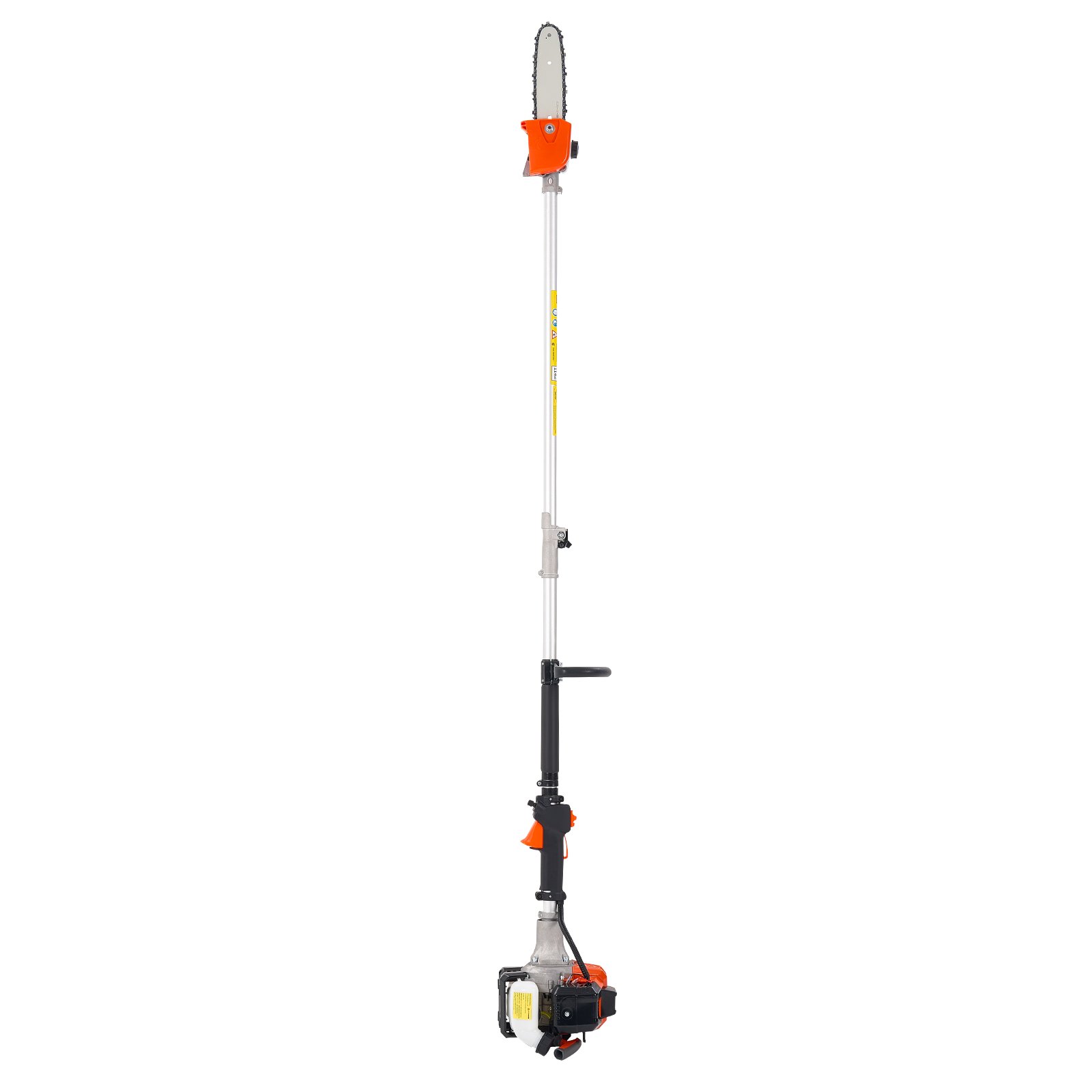 VEVOR Gas Pole Saw, 25CC 2 Stroke Gas Powered Pole Saws with 8 in Cutting Bar, Cordless Tree Trimmer with 23 fl.oz Fuel Tank, 6.5 to 9 ft Extendable, Powerful Chainsaw for Tree Trimming Pruning