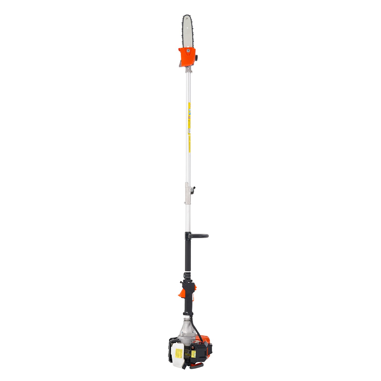 VEVOR Gas Pole Saw, 33CC 2 Stroke Gas Powered Pole Saws with 8 in Cutting Bar, Cordless Tree Trimmer with 30 fl.oz Fuel Tank, 6.7 to 11.6 ft Extendable, Powerful Chainsaw for Tree Trimming Pruning