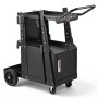 VEVOR Welding Cart, 2-Tier Heavy Duty Welder Cart with Anti-Theft Lockable Cabinet, 265LBS Weight Capacity, 360° Swivel Wheels, Tank Storage Safety Chains, Welding Cabinet for TIG, ARC, Plasma Cutter