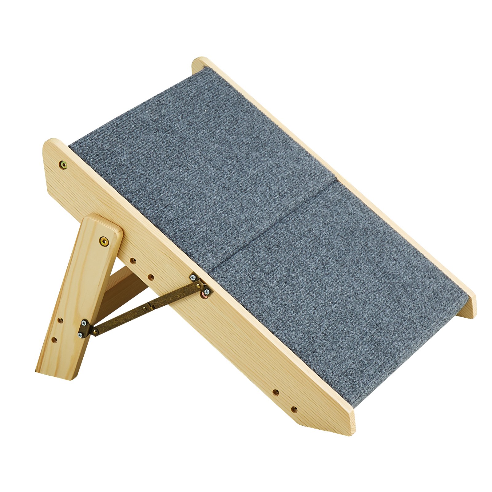 VEVOR Wooden Pet Stairs/Pet Step with 2 Steps 2-in-1 Foldable Dog Stair 50 kg